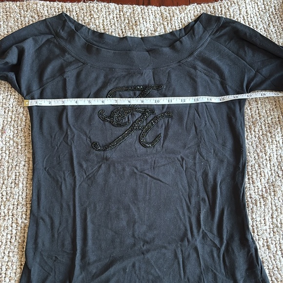 Tommy Hilfiger Y2K Beaded TH logo, 3/4 sleeve top (Sz. S) - Picture 14 of 15